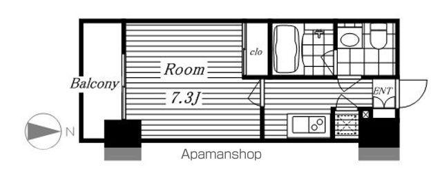 ライブコート泉(1K/15階)の間取り写真