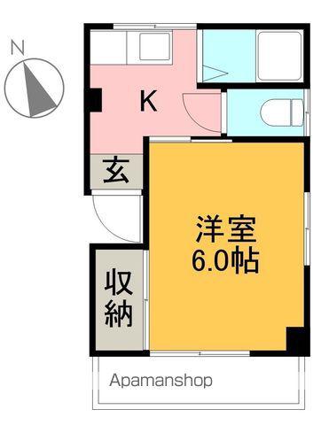 コーポラス若松(1K/2階)の間取り写真
