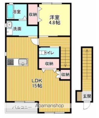 フレーシュⅡ(1LDK/2階)の間取り写真