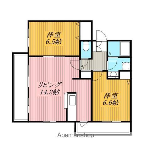 温緑町ガーデン(2LDK/3階)の間取り写真