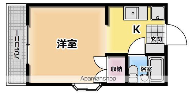 善通寺コーポ(1K/2階)の間取り写真