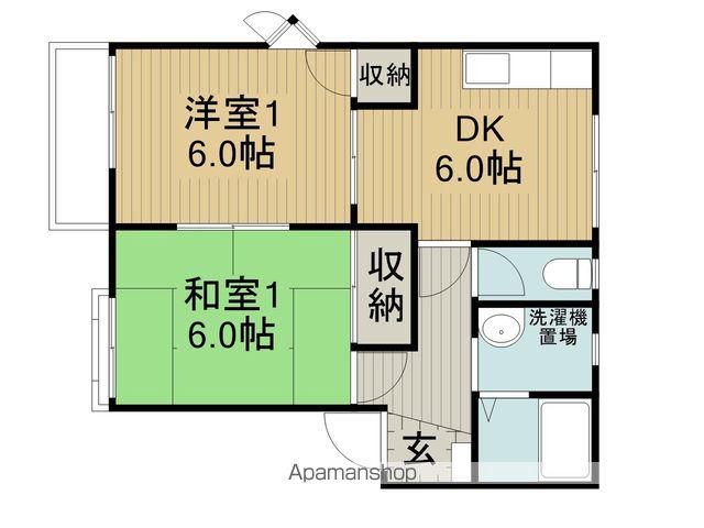 フレグランス増沢B棟(2DK/2階)の間取り写真