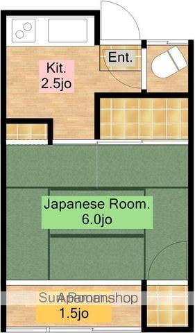 福神荘(1K/2階)の間取り写真