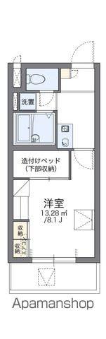 レオパレスストレーザ椿森(1K/1階)の間取り写真