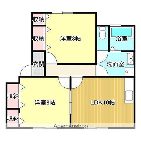 パークハイム(2LDK/2階)の間取り写真