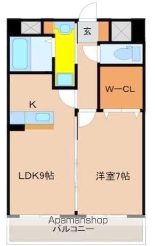 チェリーブロッサムⅠ(1LDK/3階)の間取り写真