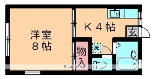 カーサ・アルベール(1K/1階)の間取り写真