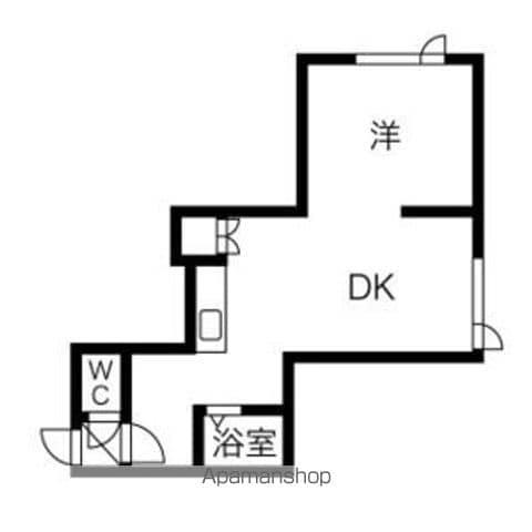キラメック知事公館Ⅰ・Ⅱ(1LDK/3階)の間取り写真