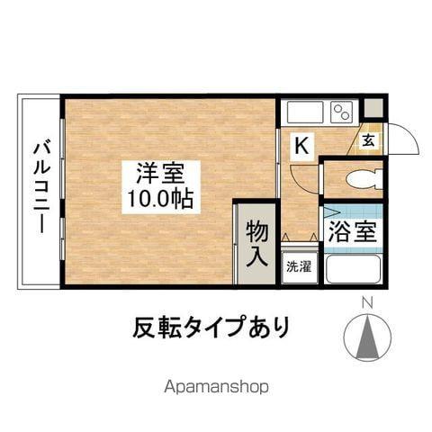 ワタナベプラザ(1K/2階)の間取り写真