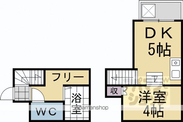 ファミリエ桂(1DK/1階)の間取り写真