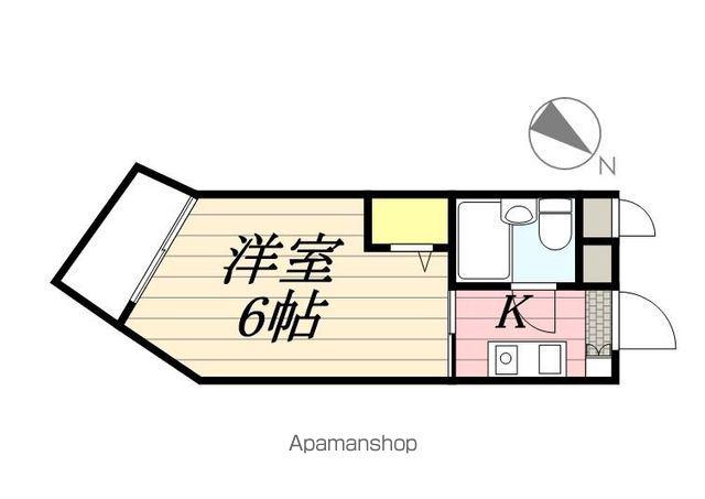 メゾン・ド・オセアン(ワンルーム/4階)の間取り写真