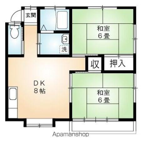 ドェリング リラ A(2DK/2階)の間取り写真