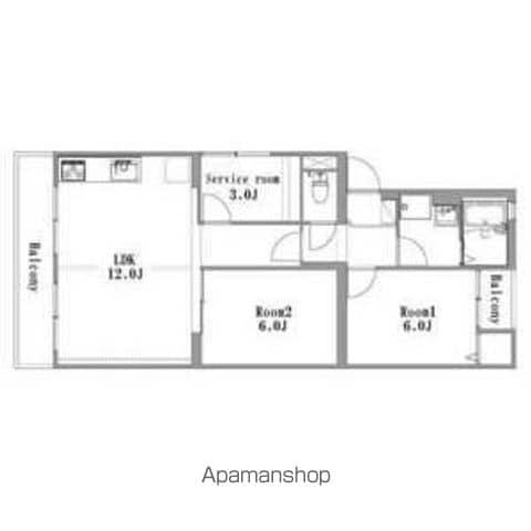 ハイツエクセル(2LDK/4階)の間取り写真