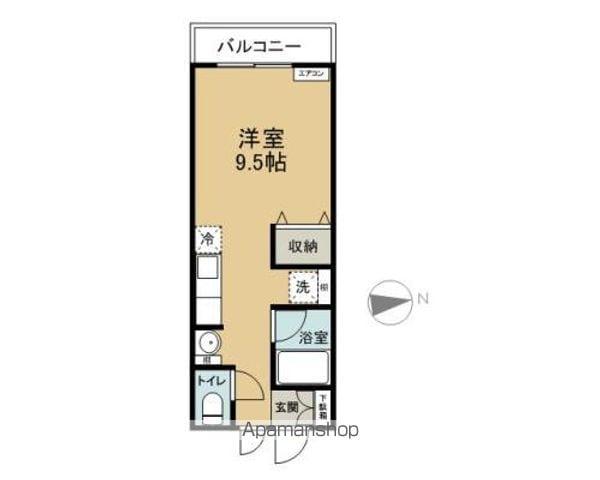 メゾンMITSUI(ワンルーム/2階)の間取り写真