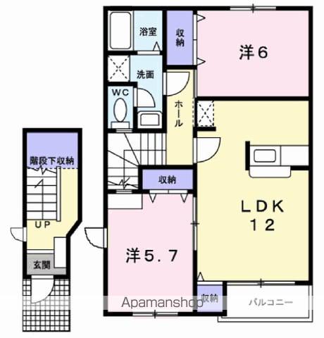 エクセレンテ・プラーサⅠ(2LDK/2階)の間取り写真