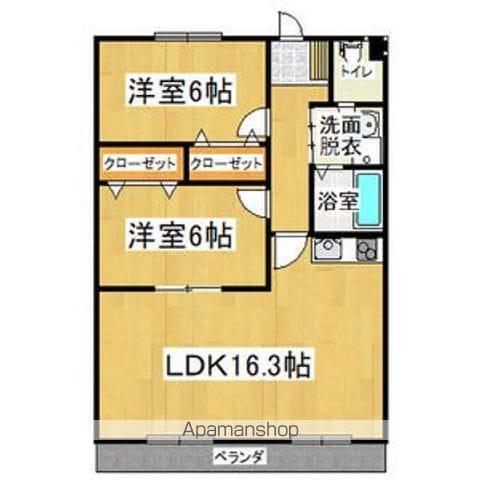 明宝マンション(2LDK/3階)の間取り写真