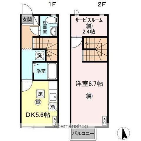 グレースタウンⅡ A(1SLDK/1階)の間取り写真