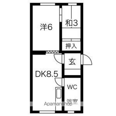 内藤パレス(2DK/3階)の間取り写真