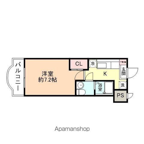 サンシャイン88 B棟(1K/3階)の間取り写真