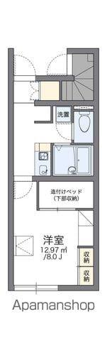 レオパレスプランドール富田(1K/1階)の間取り写真