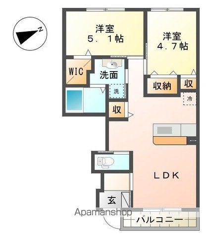 アルヴィータ(2LDK/2階)の間取り写真