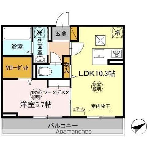 カーサ・コレット(1LDK/1階)の間取り写真