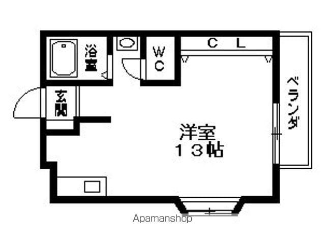 レジデンスKAK(ワンルーム/2階)の間取り写真