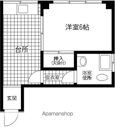 橋本ビル(1K/5階)の間取り写真