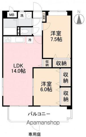 ローザ・クオーレⅠ(2LDK/1階)の間取り写真