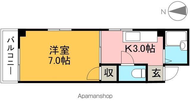 コーポAKI(1K/2階)の間取り写真
