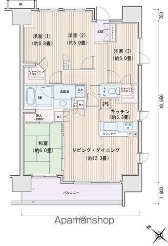 エスティメゾン豊洲レジデンスA棟(4LDK/3階)の間取り写真