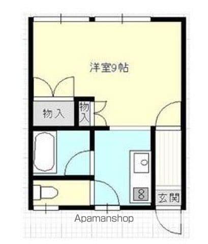 レジデンスE(1K/1階)の間取り写真