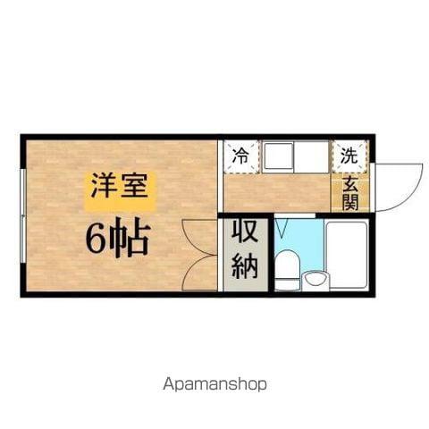 土方ハイツ南平(ワンルーム/1階)の間取り写真