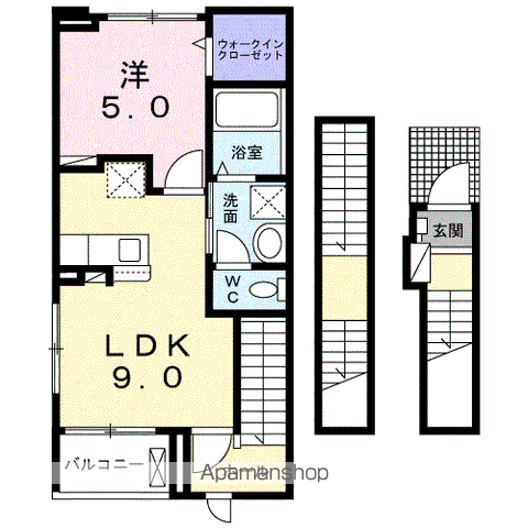 BOSCATO L Ⅰ(1LDK/3階)の間取り写真