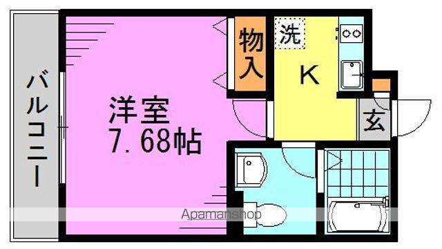 ルミエール和田(1K/1階)の間取り写真