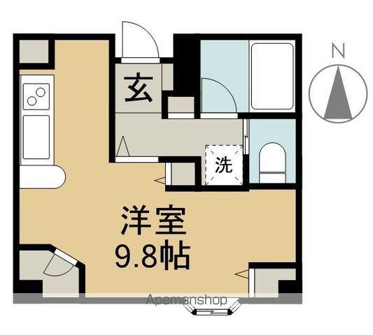 シクロモンブラン(ワンルーム/6階)の間取り写真