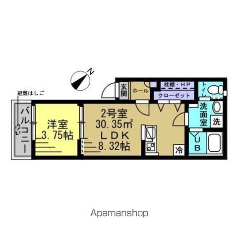 AJ南流山ノースⅤ(1LDK/2階)の間取り写真