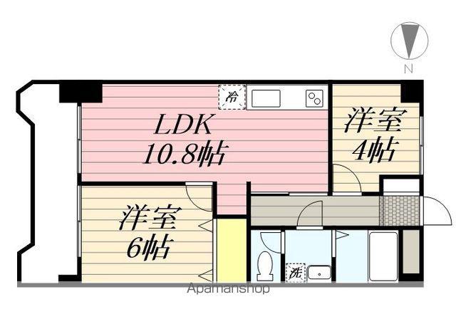 アネックス鳥栖(2LDK/4階)の間取り写真