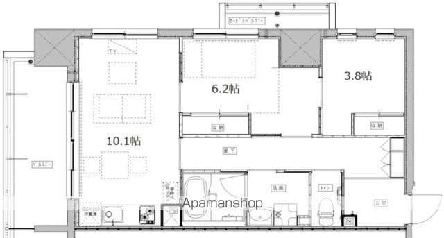 PAL CITY COURT(2LDK/4階)の間取り写真