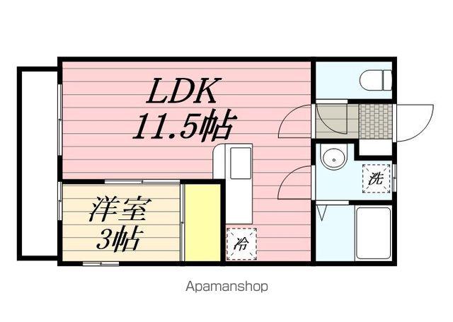 シャルマンコート(1LDK/2階)の間取り写真