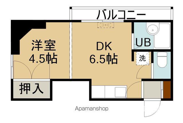 ハイツワン(1DK/3階)の間取り写真