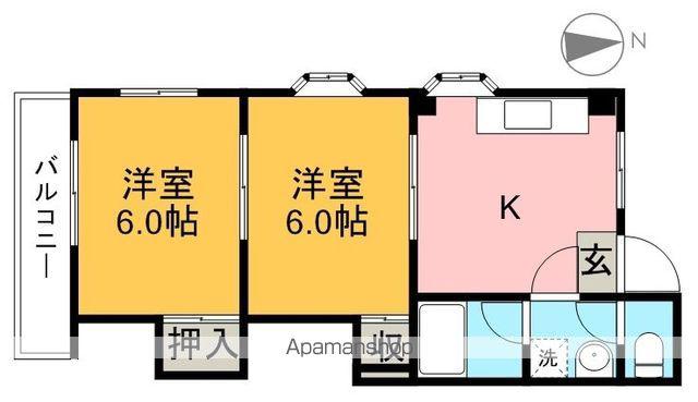 モーメント扇町(2DK/2階)の間取り写真