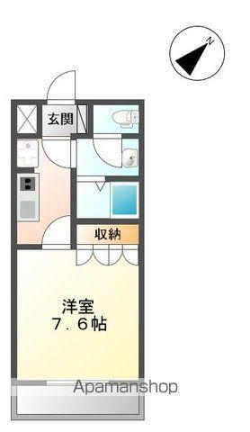 シャトーグリーンⅡ(1K/1階)の間取り写真