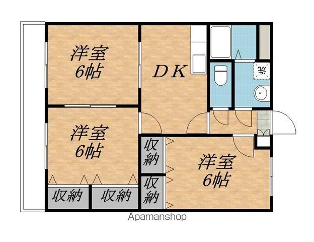 サンフィールド(3DK/3階)の間取り写真