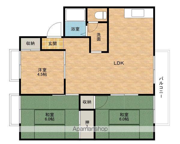 ピッコロモンドE棟(3LDK/2階)の間取り写真