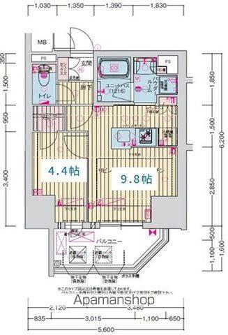 プレサンス丸の内サージュ(1LDK/8階)の間取り写真