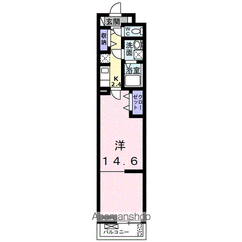 フォレスタ・和歌浦(1K/2階)の間取り写真