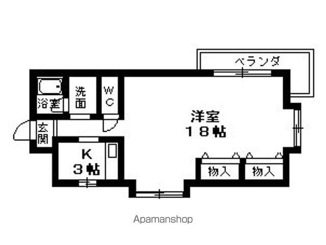 メゾン寿(1K/2階)の間取り写真