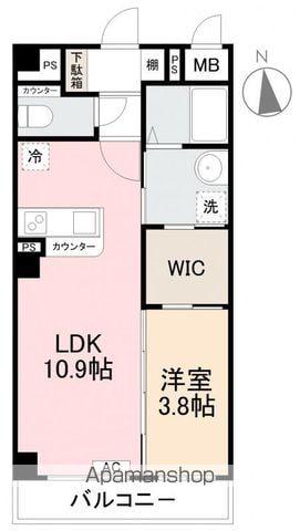 アパートメントS Ⅴ(1LDK/5階)の間取り写真