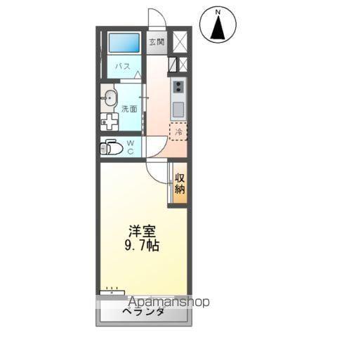 エストレア(1K/2階)の間取り写真